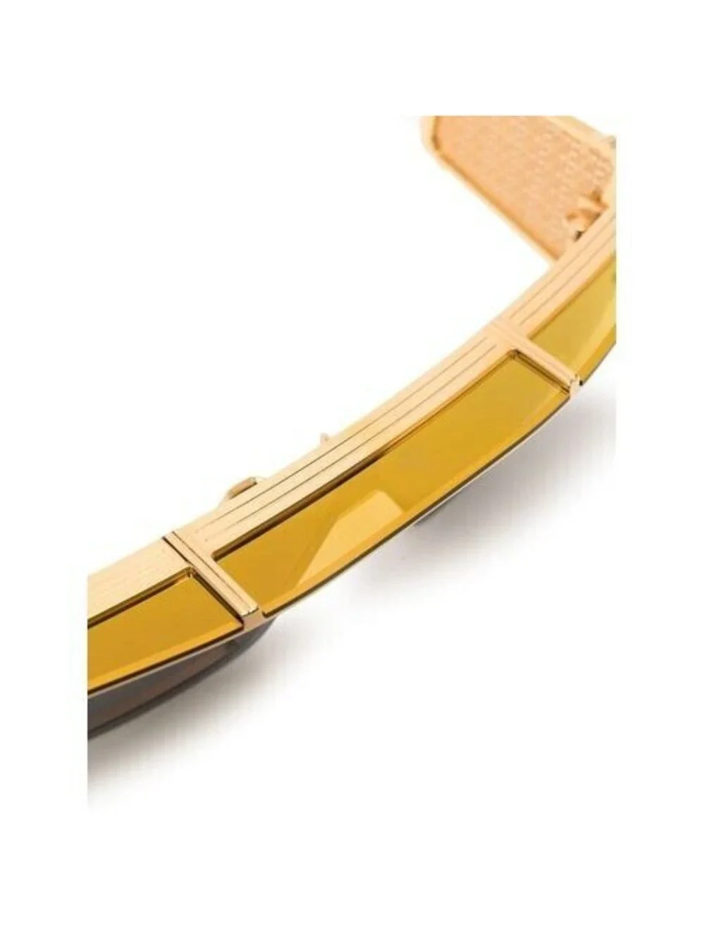 Akoni Balmain Eyewear  Wonder Boy III Oversized Gold Sunglasses Shield JAPAN